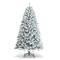 Costway 6ft. Unlit Snow Flocked Hinged Artificial Christmas Tree